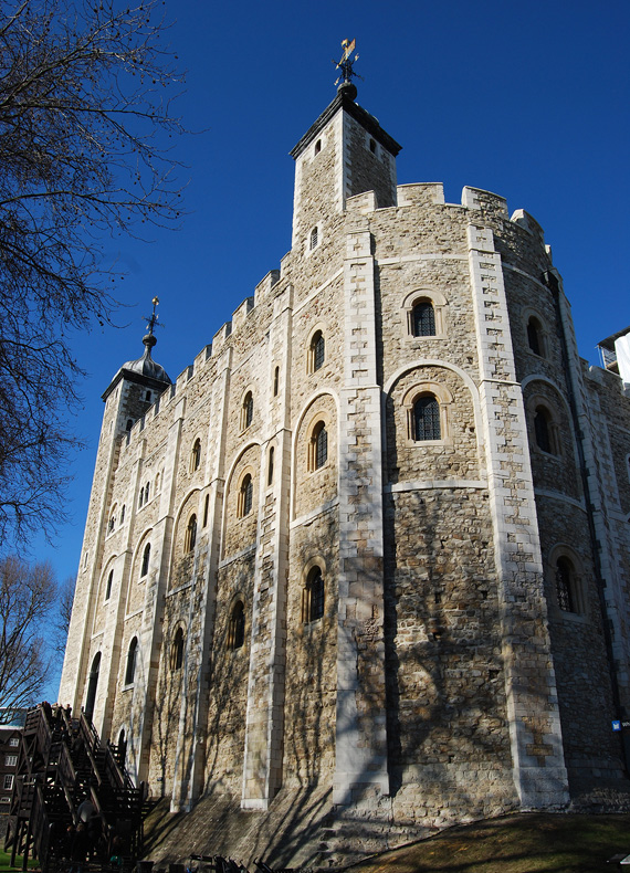 Curved Walls of the Chapel of St John the Evangelist protruding from the Tower of London