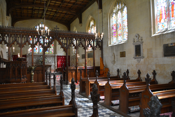 The interior of St Mary's Chapel at Sudeley Castle