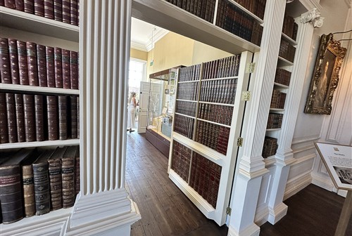 Secret library door at Trent Park House